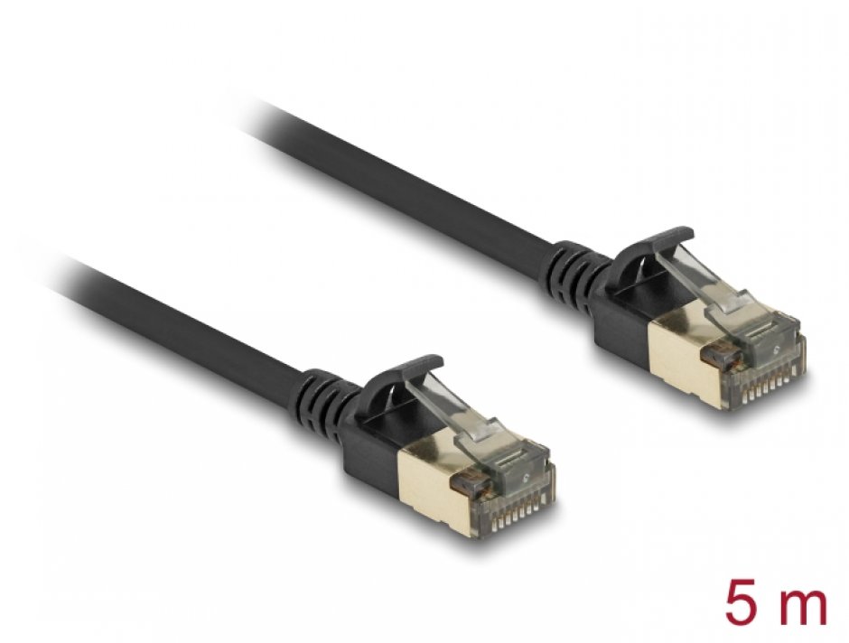 Cablu RJ45 Cat.8.1 Slim 5m Delock, 40 Gbps