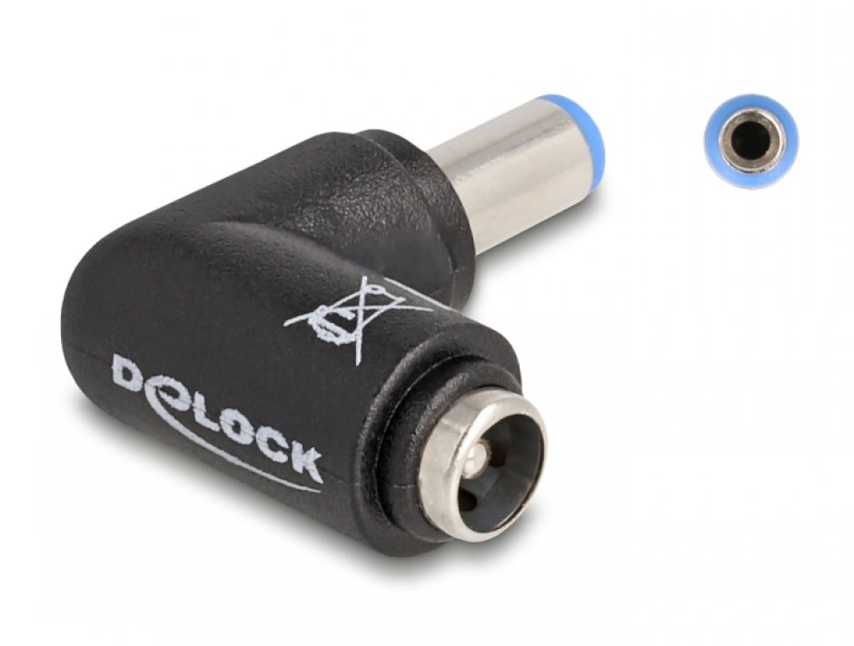 Adaptor DC 90° Delock 5.5x2.1mm