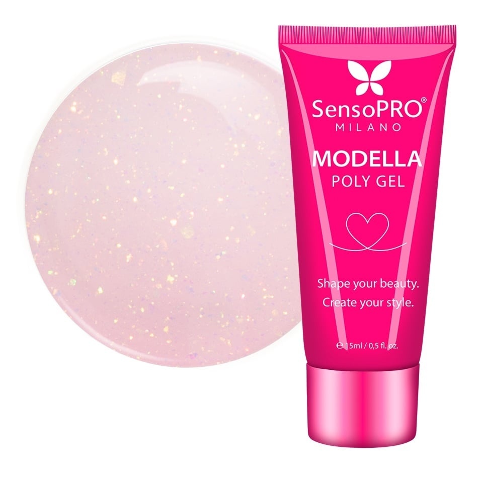 Polygel MODELLA SensoPRO Milano - Rosé Veil, 15ml