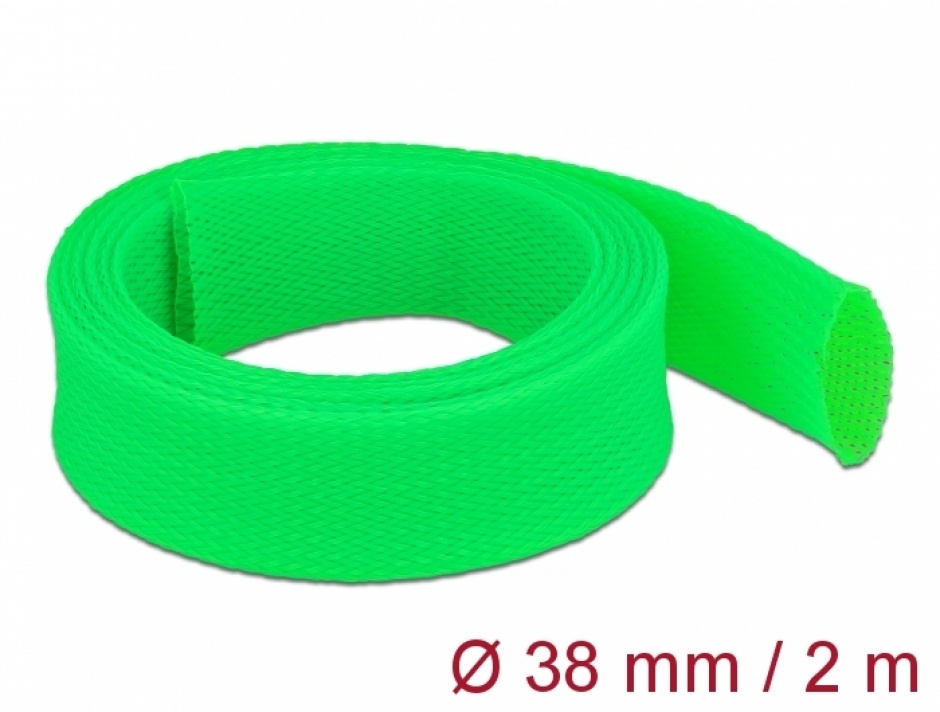 Organizator Cabluri 2m Verde, Delock 20754
