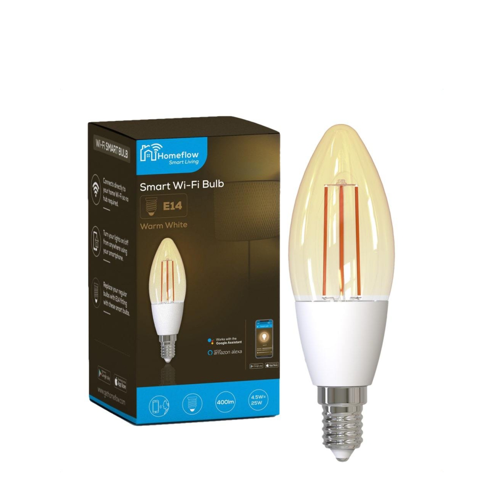 Bec Inteligent LED Homeflow E14, 4.5W, Filament, WiFi - imagine 2
