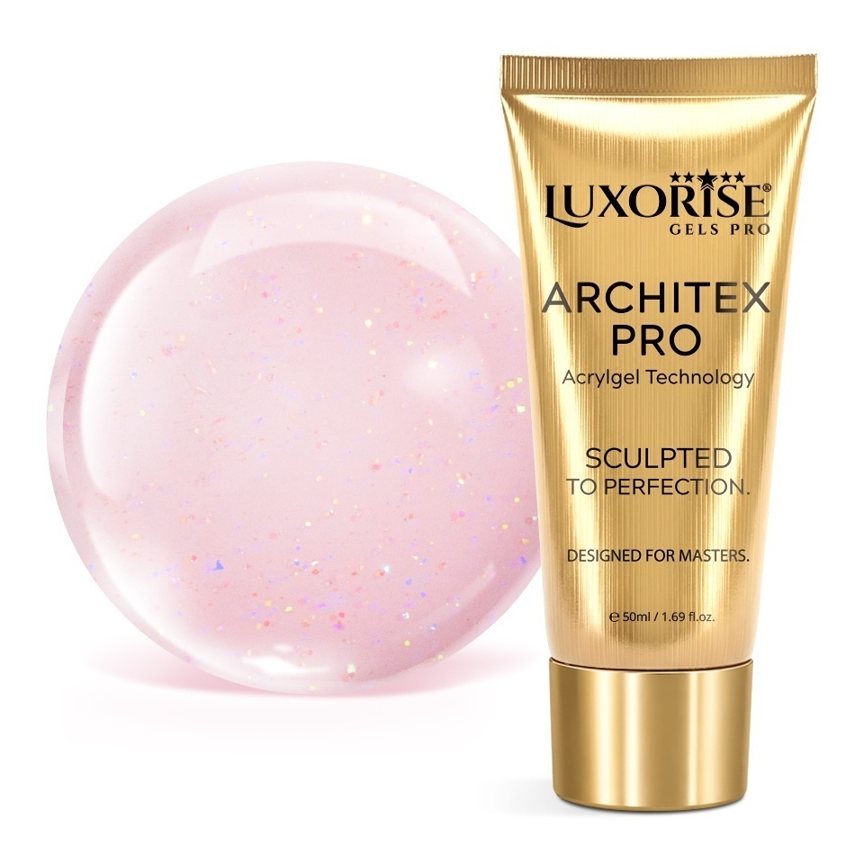 Polygel LUXORISE ARCHITEX PRO - Intense Elegance Collection, Rose Gleam, 50ml