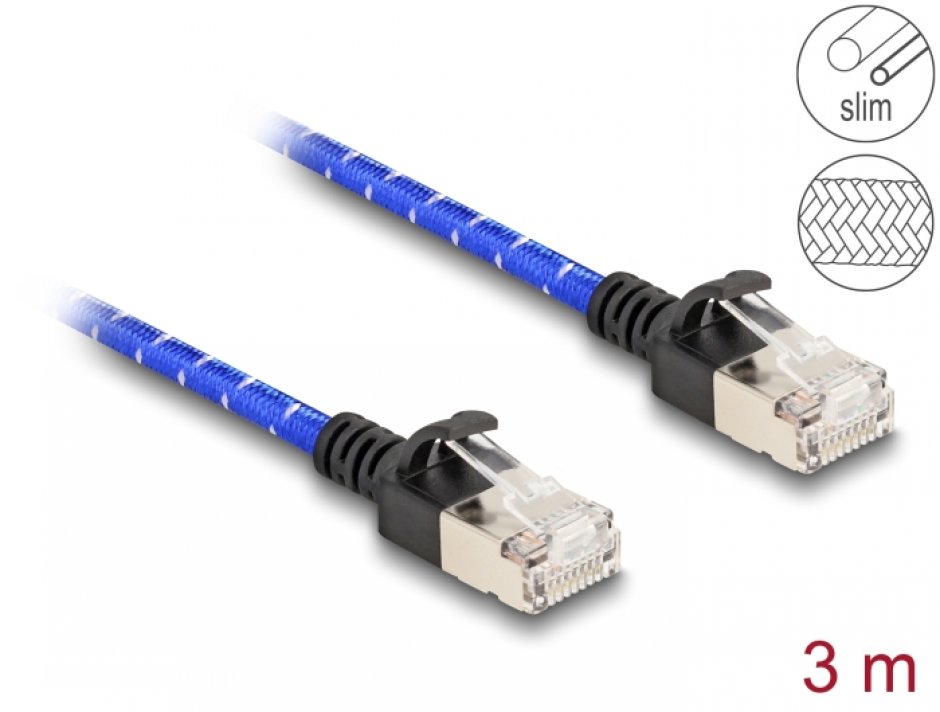 Cablu RJ45 Cat.6A FTP Slim 3m, Delock