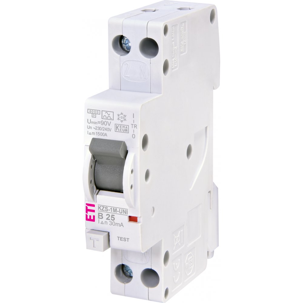 RCBO Eti 1P+N 25A 30mA Siguranță Maximă