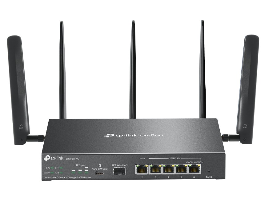 Router TP-Link ER706W-4G VPN Gigabit Wi-Fi 6 AX3000