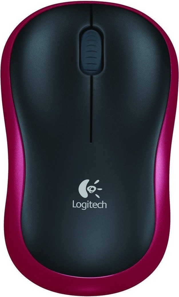 Mouse Wireless Logitech M185 Roșu - 12 Luni Autonomie