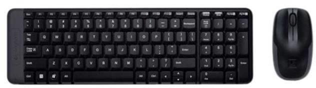 Logitech MK220 - Tastatura si Mouse Wireless, Design Compact