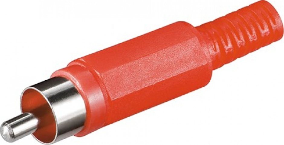 Mufa RCA Goobay Rosu cu Protectie Cablu