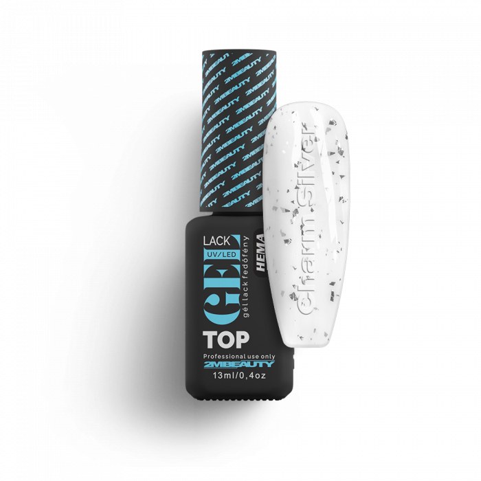 Top Coat Nailshop Diamond Charm Silver Hema Free, 13ml