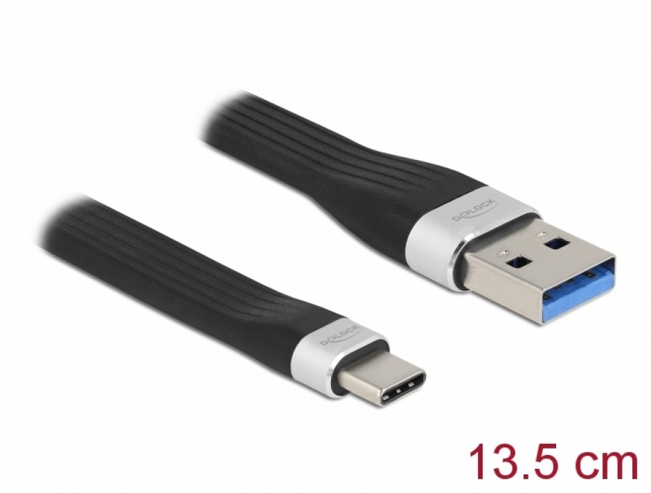Cablu USB 3.2 Delock FPC 3A Argintiu, 13.5cm