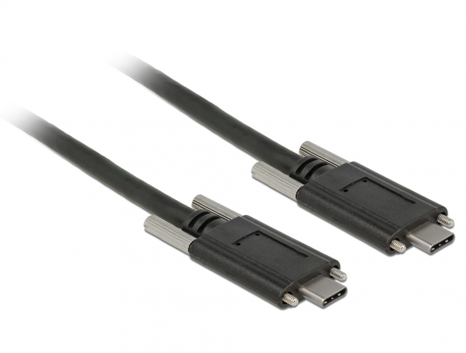 Cablu USB-C 10Gbps cu șuruburi Delock, 1m