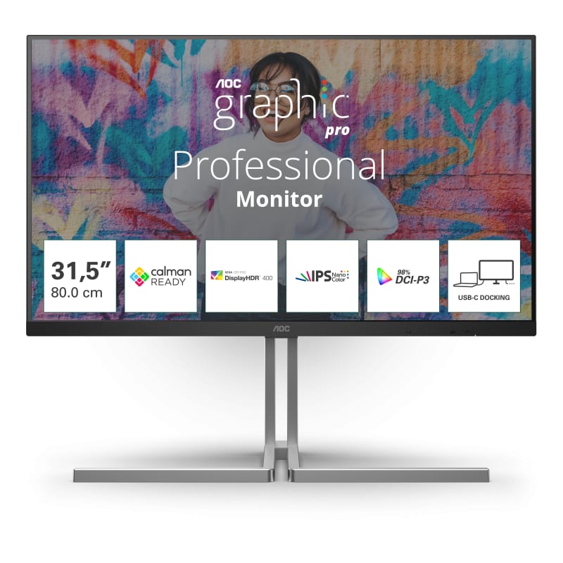 Monitor AOC U32U3CV 31.5 inch 4K Nano IPS
