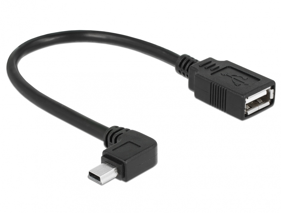 Cablu OTG Mini USB la USB 2.0 Delock, 16 cm