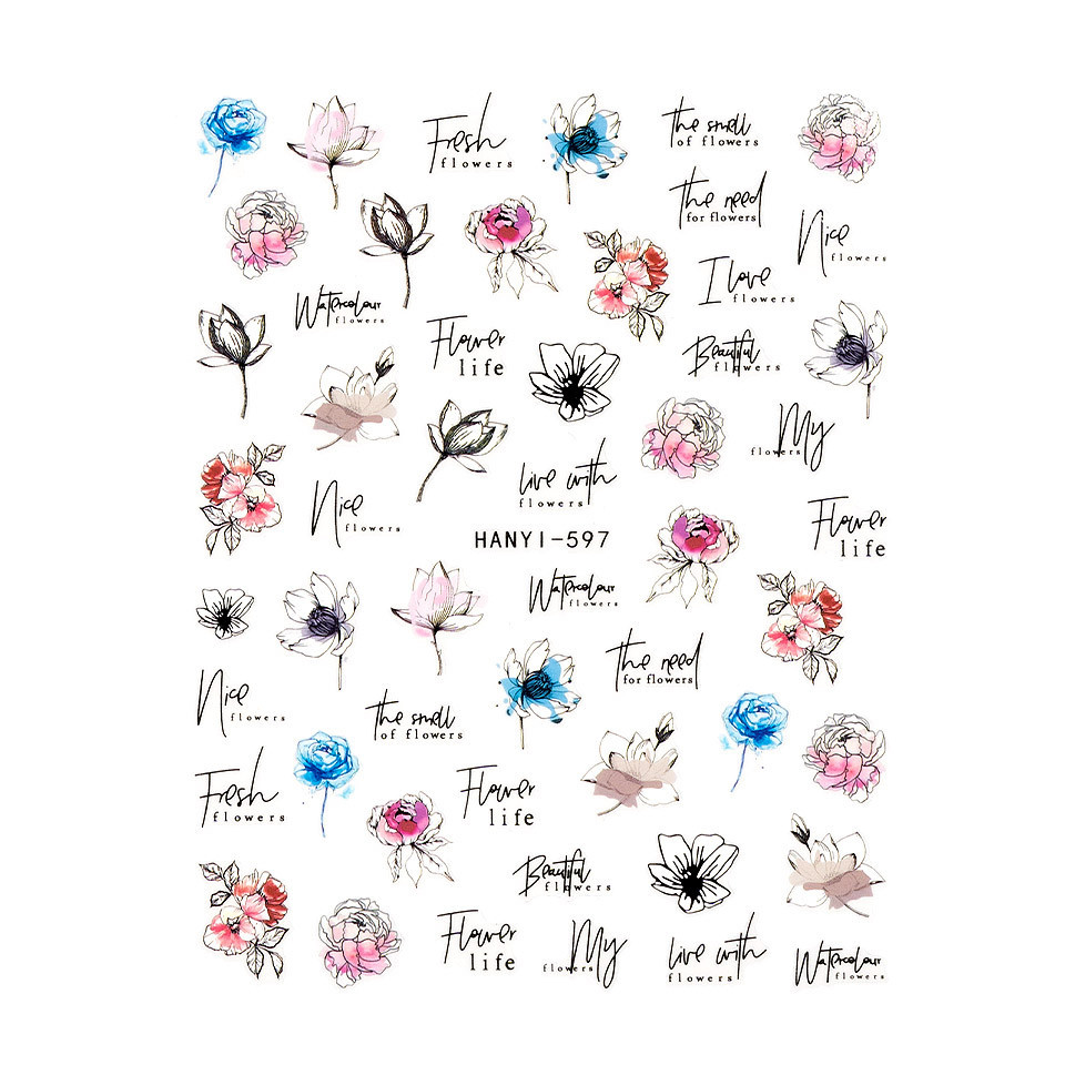Abtibilduri Unghii SensoPRO Flower Life HANYI-597