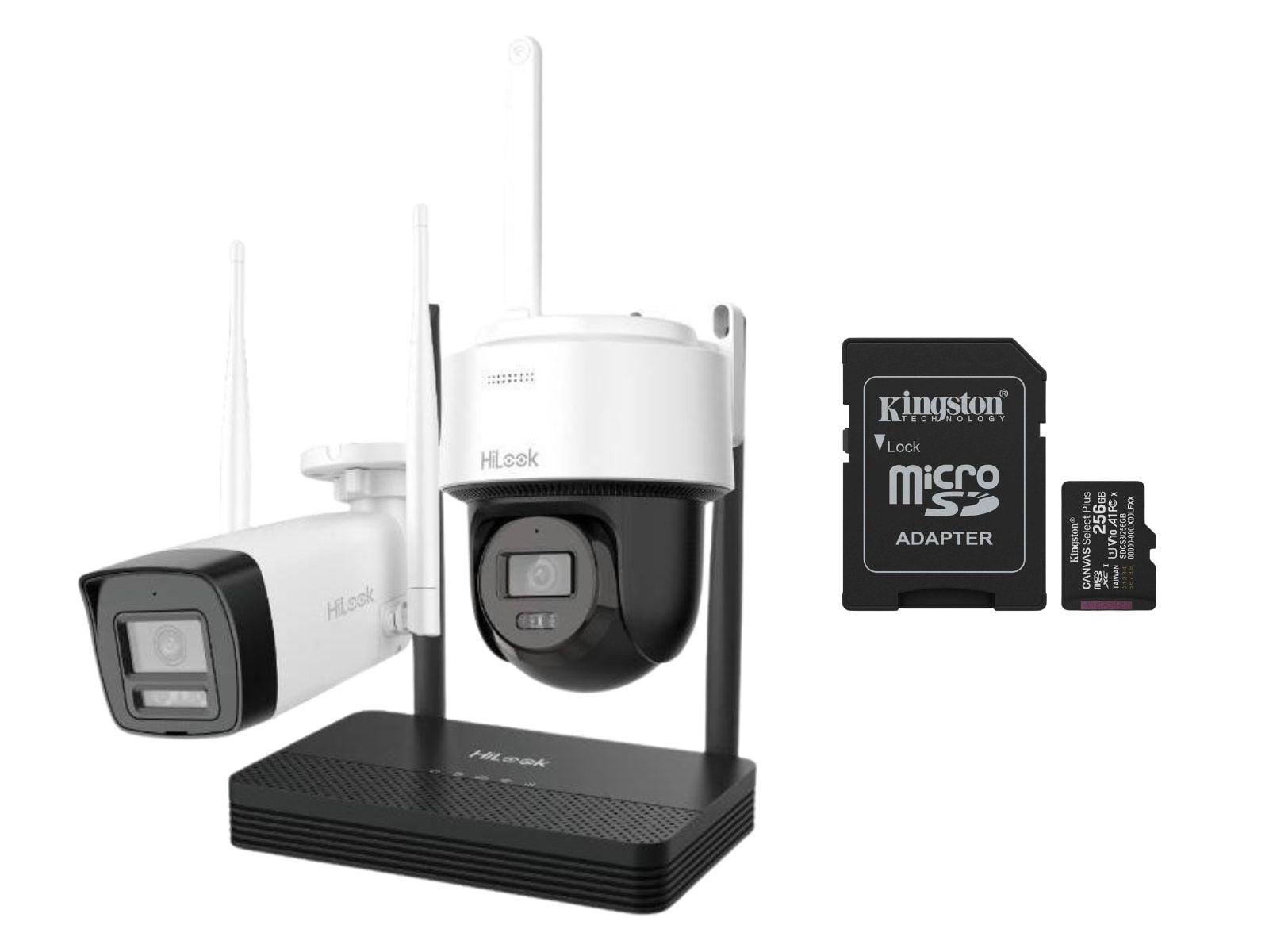 Kit Supraveghere Hikvision 4MP + Card 256GB
