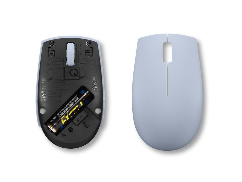 Mouse Wireless Lenovo 300 Compact Frost Blue - 1000 DPI - imagine 7