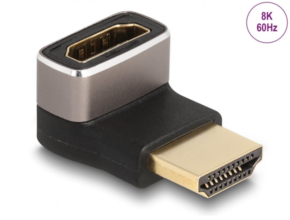 Adaptor HDMI 8K 90° Delock Metal