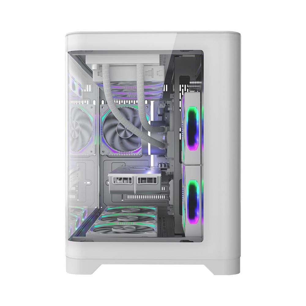 Carcasa 1STPLAYER UV6 Cube Tower ARGB Alb - Gaming Premium - imagine 4