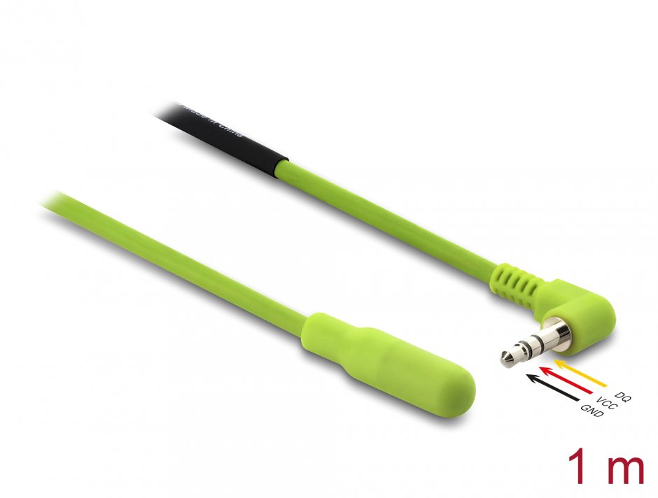 Senzor Temperatură DS18B20 Delock, Jack 3.5 mm, 1 m, IP67