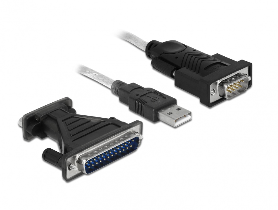 Cablu USB la Serial RS232 Delock, 1.8m