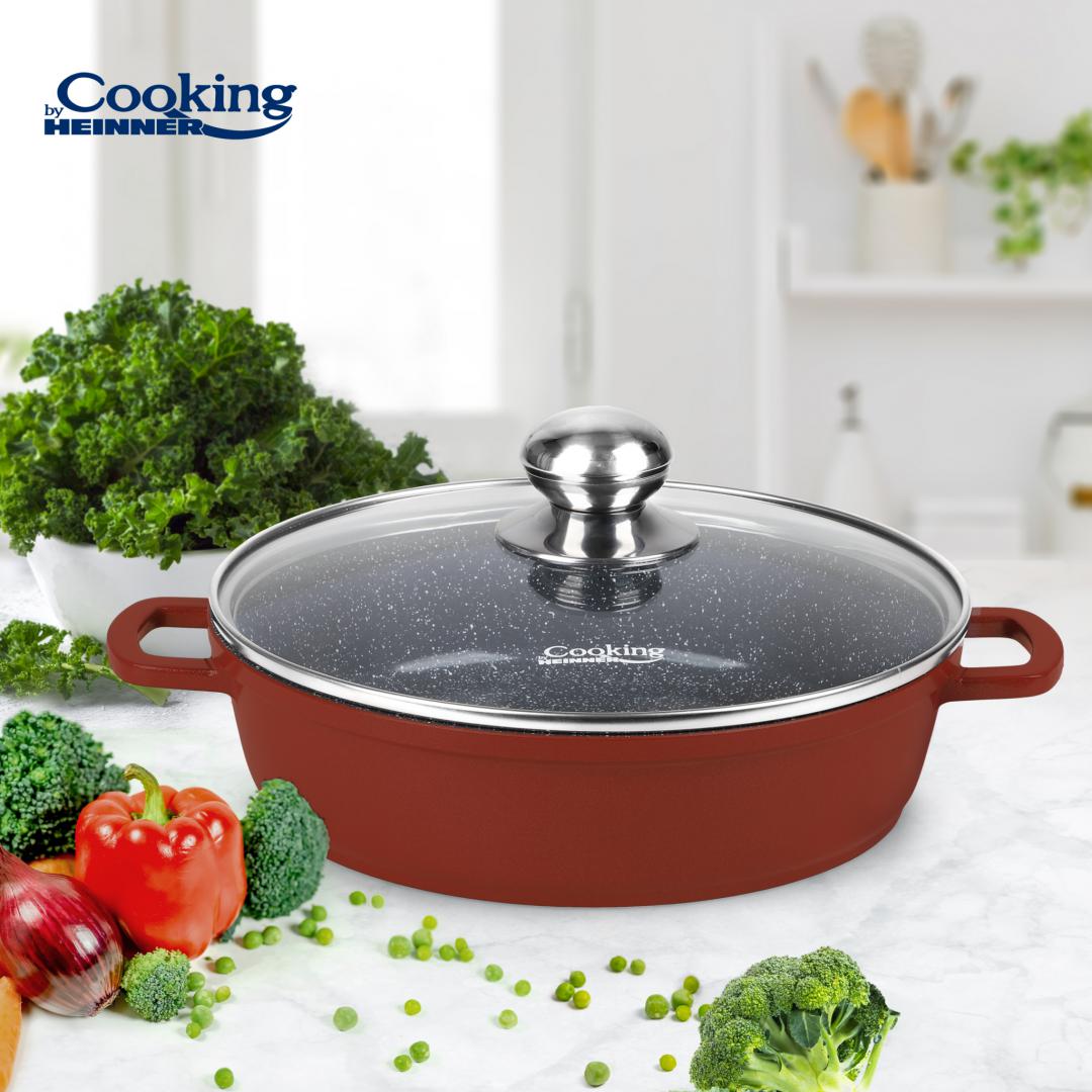 Cratiță Heinner Calabria Aluminiu 2.6L cu Capac | Cooking - imagine 3