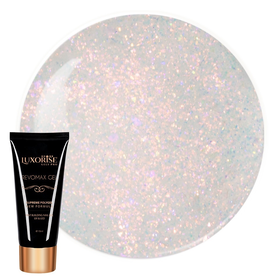 Polygel Luxorise Moonlit Haze 15ml - Modelare Ușoară