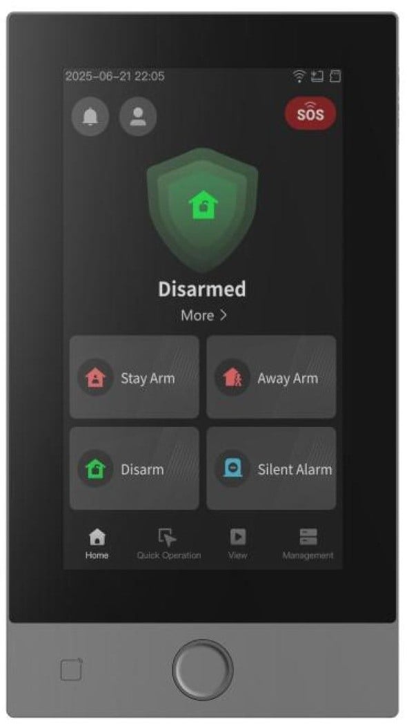Tastatură Touchscreen Alarmă Hikvision 7 inch, Wi-Fi, PoE