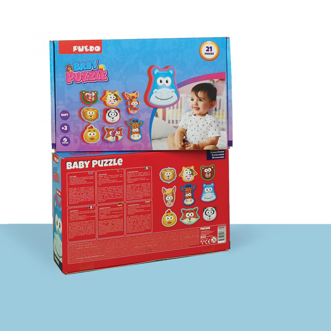 Puzzle Bebe Din Spuma 21 piesi - Casuta de Joaca Educativa - imagine 4