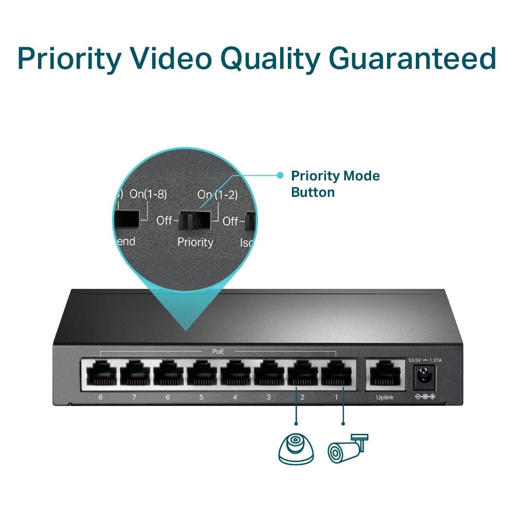Switch TP-LINK TL-SF1009P 9 Porturi PoE 65W - Rețea Profesională - imagine 15