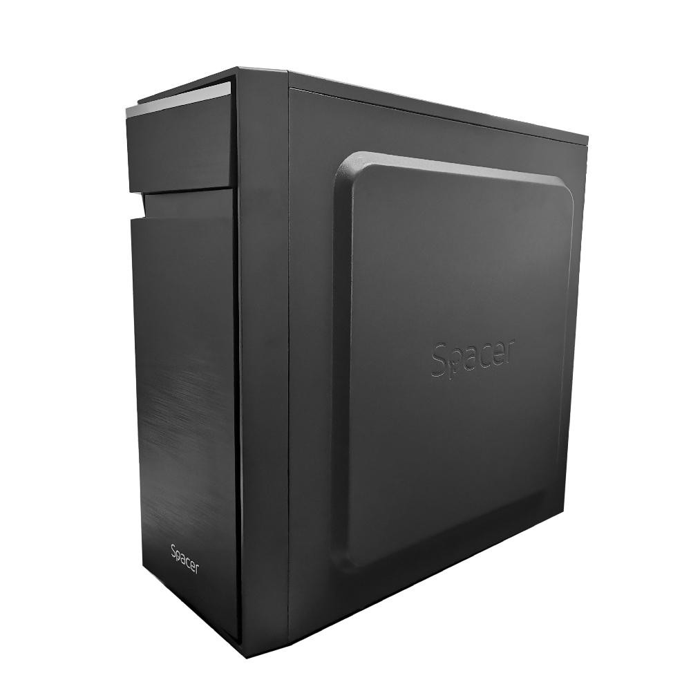 Carcasa Spacer Office ATX Negru - Mid Tower pentru PC Office
