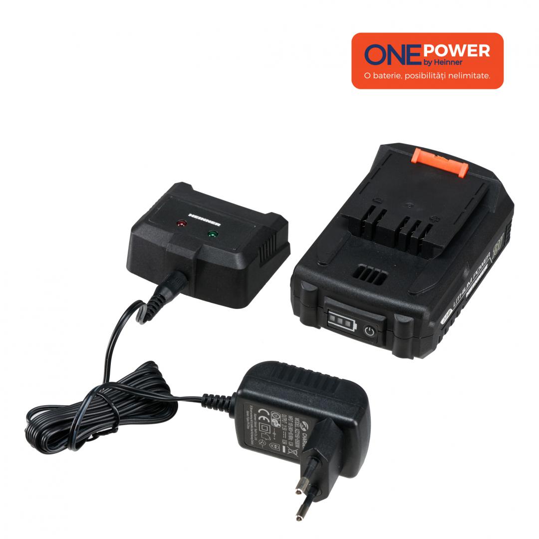 Pachet HEINNER ONE POWER Acumulator 2.0Ah și Încărcător - imagine 2