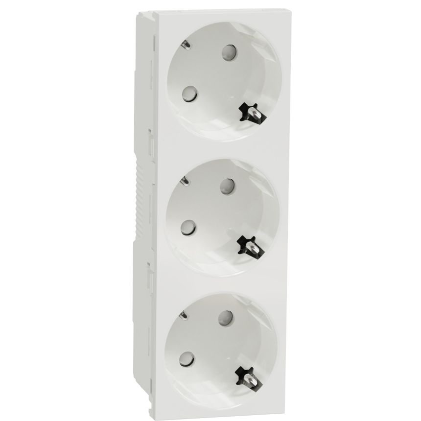 3x Priză modulară 2P+E Schneider Noua Unica NU307618 alb