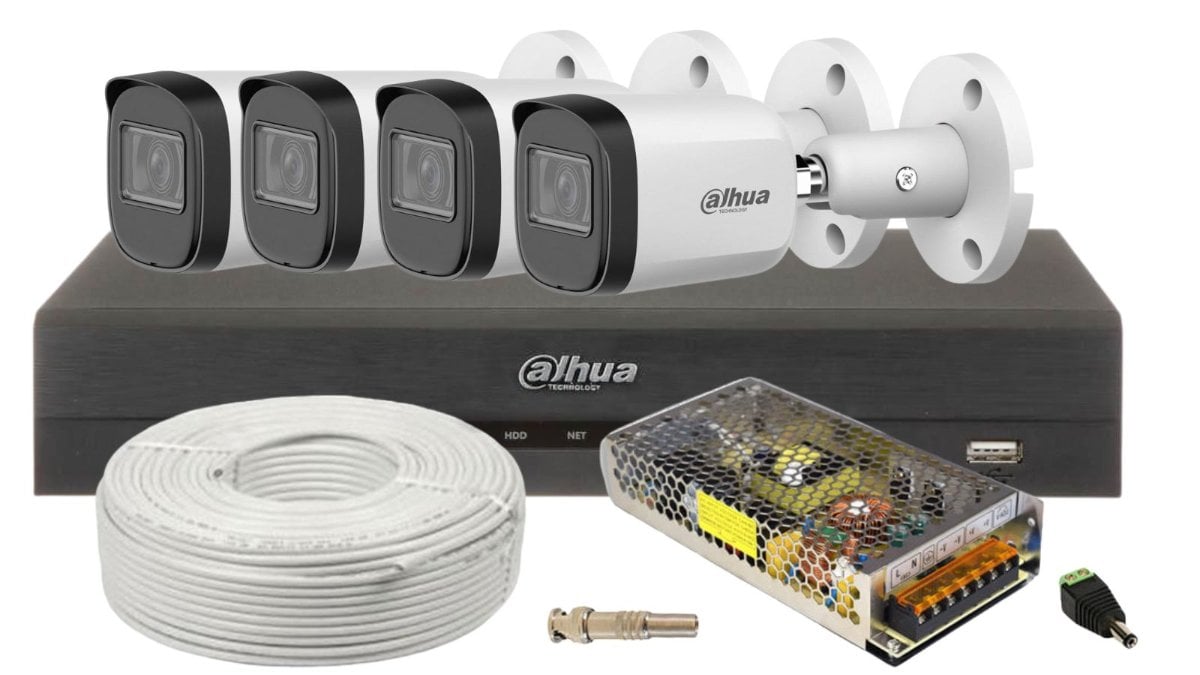 Kit Supraveghere Dahua 4K 8MP - 4 Camere IR 80m - imagine 2