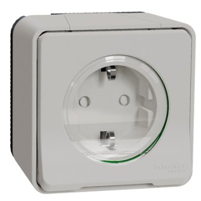Priză 2P+E Mureva Schneider MUR39034 16A 250V IP55 alb