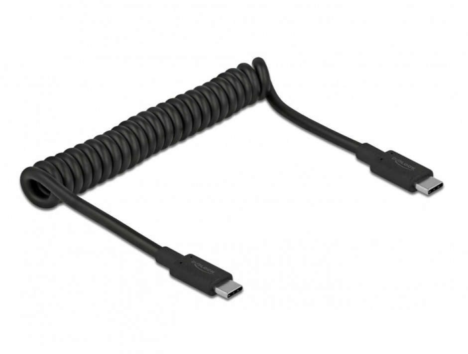 Cablu USB-C Delock Spiralat 3A, 10Gbps