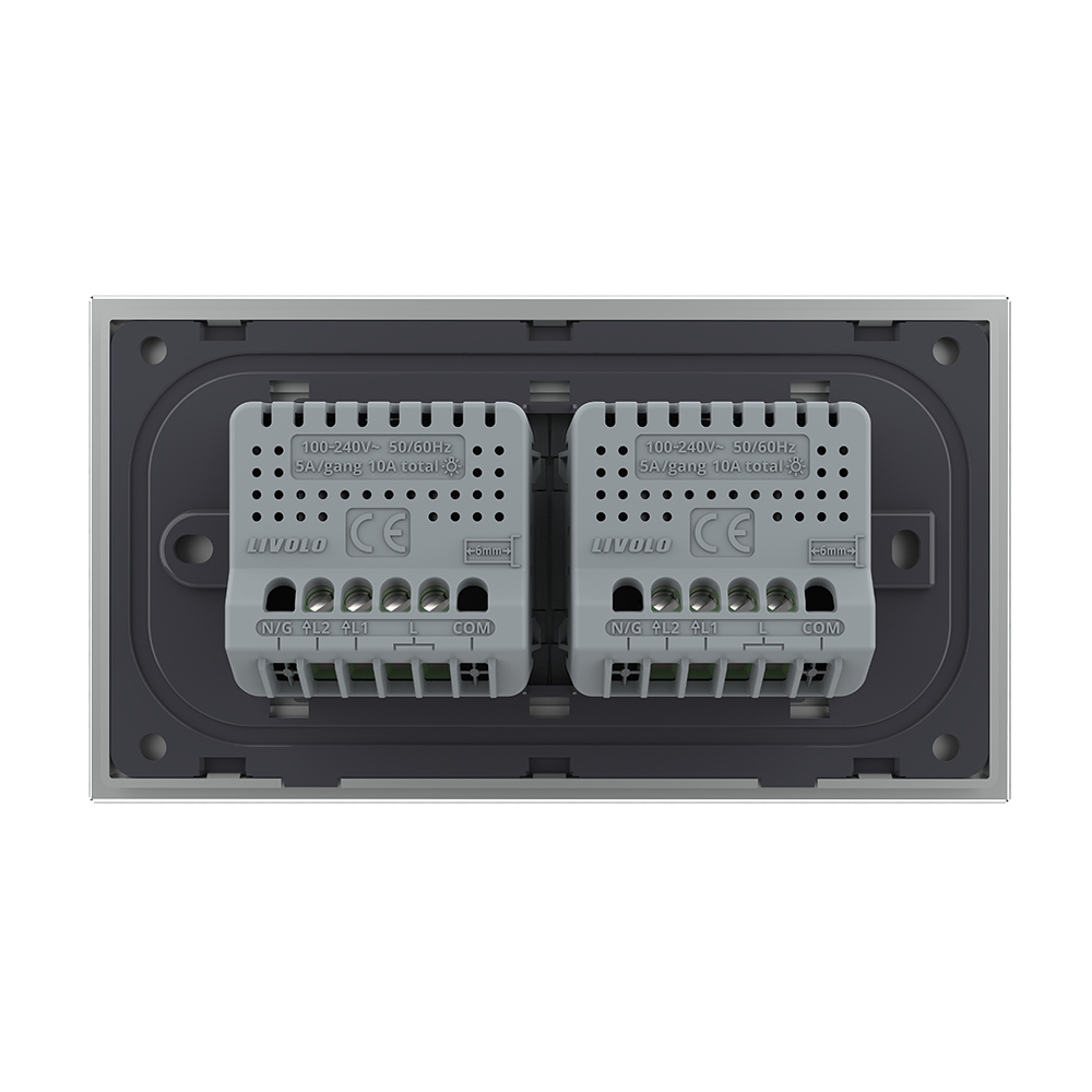 Intrerupator Touch Dublu Livolo, Sticla, 4M - imagine 16