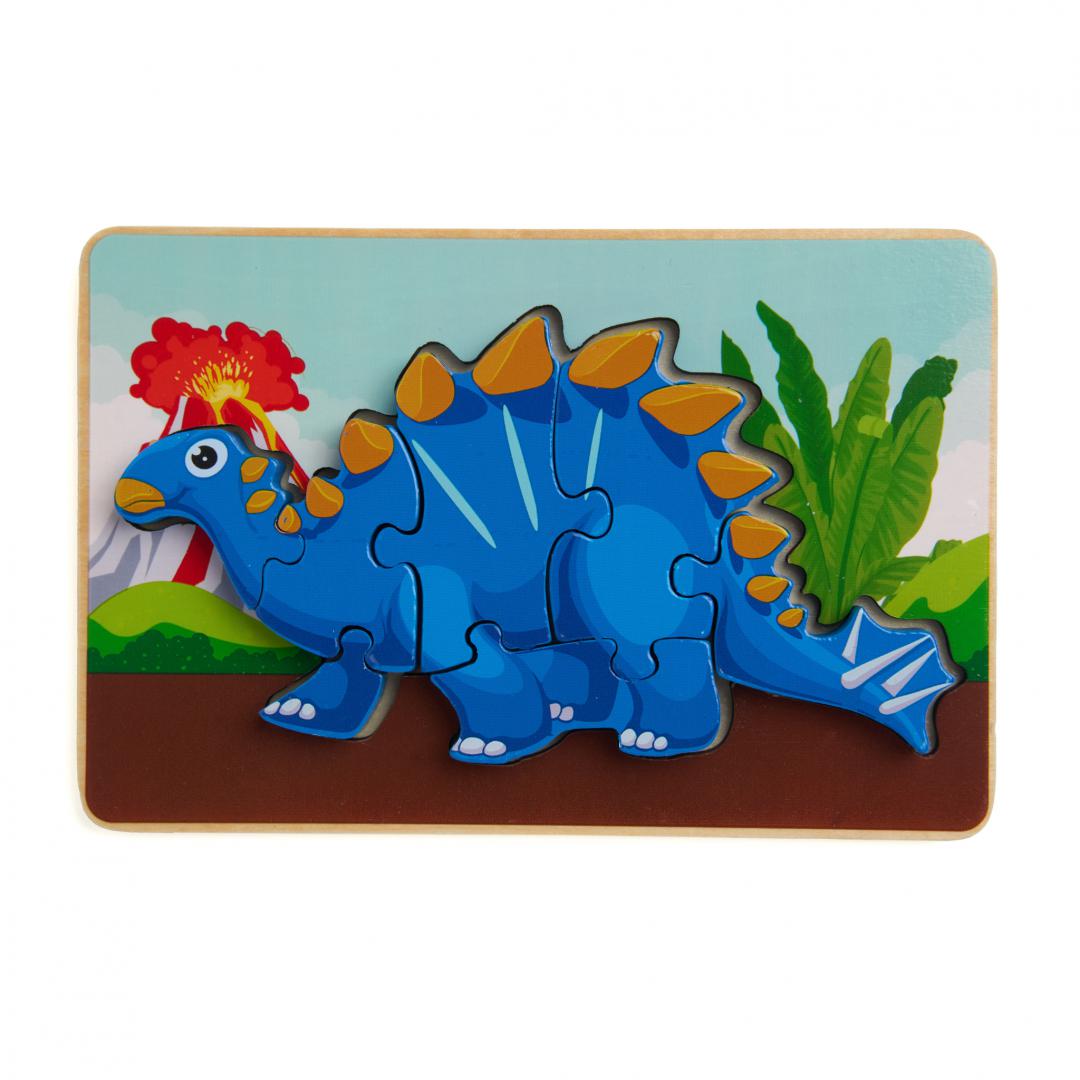 Puzzle Lemn Tuojiangosaurus Momki - 8 Piese pentru Copii