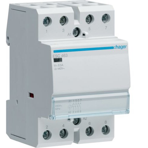 Contactor 4 poli 63A Hager ESC463, 230V