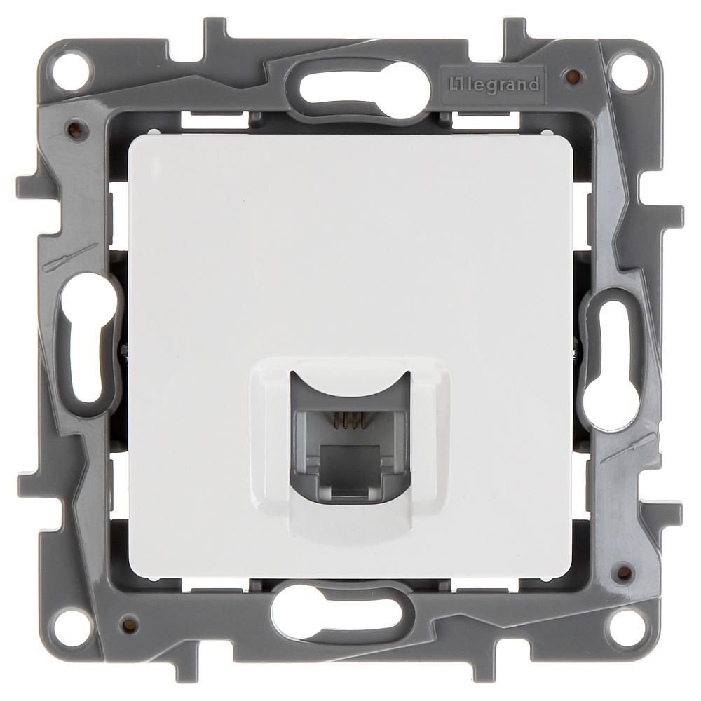 Priza Telefon RJ11 Legrand Niloe, Alba