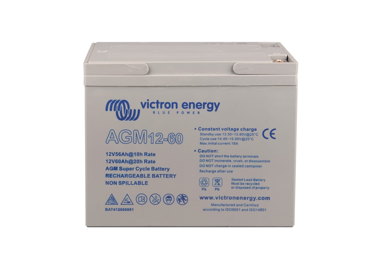 Acumulator Victron Energy GEL 12V 60Ah Deep Cycle - 12 Ani Durată - imagine 5