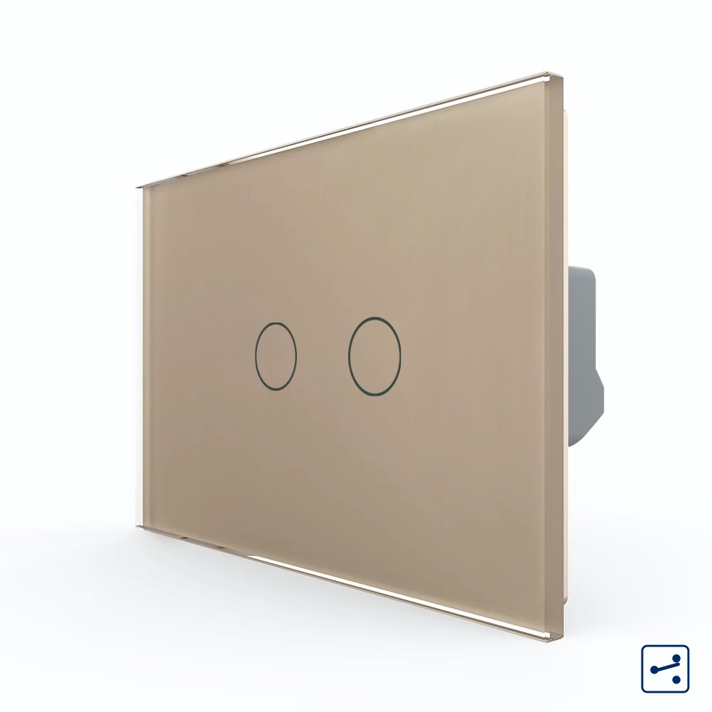 Întrerupător Touch Livolo Dublu Sticlă - imagine 9
