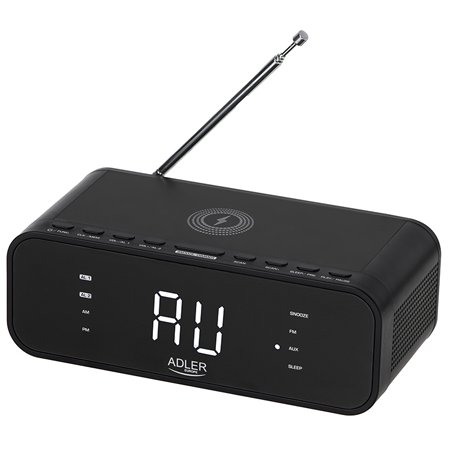 Radio Ceas Adler AD1192B Negru cu Încărcare Wireless