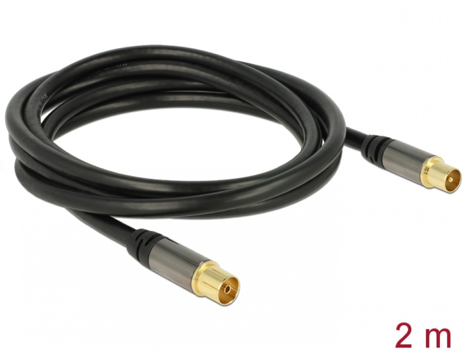 Cablu Prelungitor Antena Delock 2m RG-6