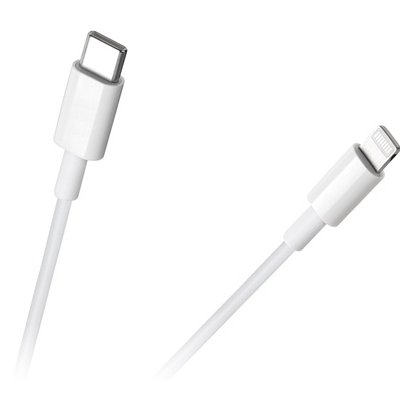 Cablu USB C Lightning Rebel 1m Alb