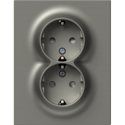 Priza Dubla SCHUKO Slim 16A Titan | TEM