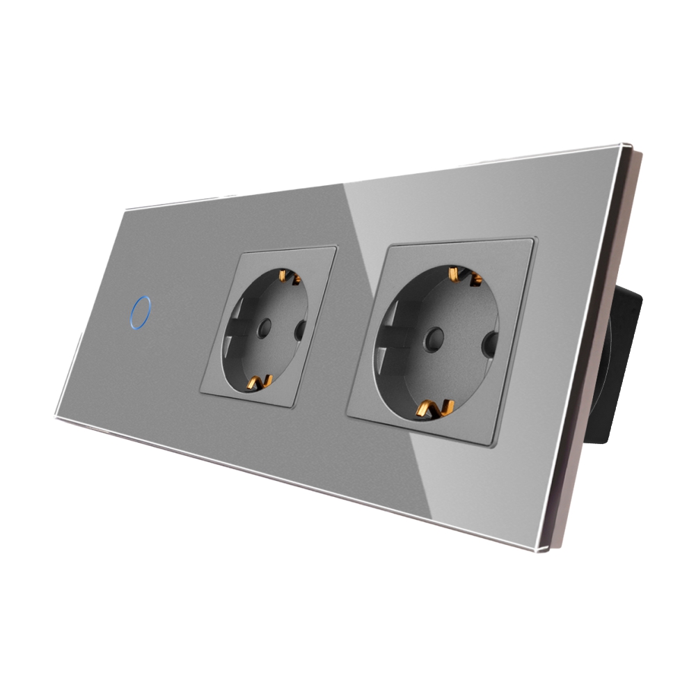 Intrerupator + 2 Prize Sticla LUXION, Design Modern - imagine 13