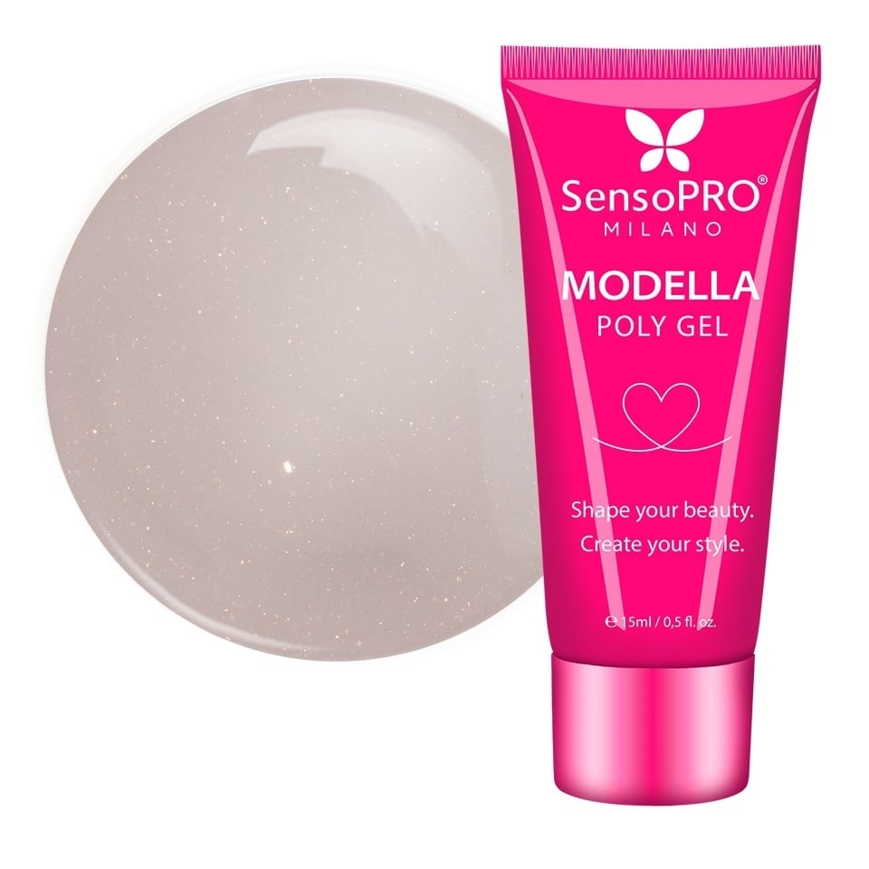 Polygel MODELLA SensoPRO Milano - Cappuccino Glow, 15ml