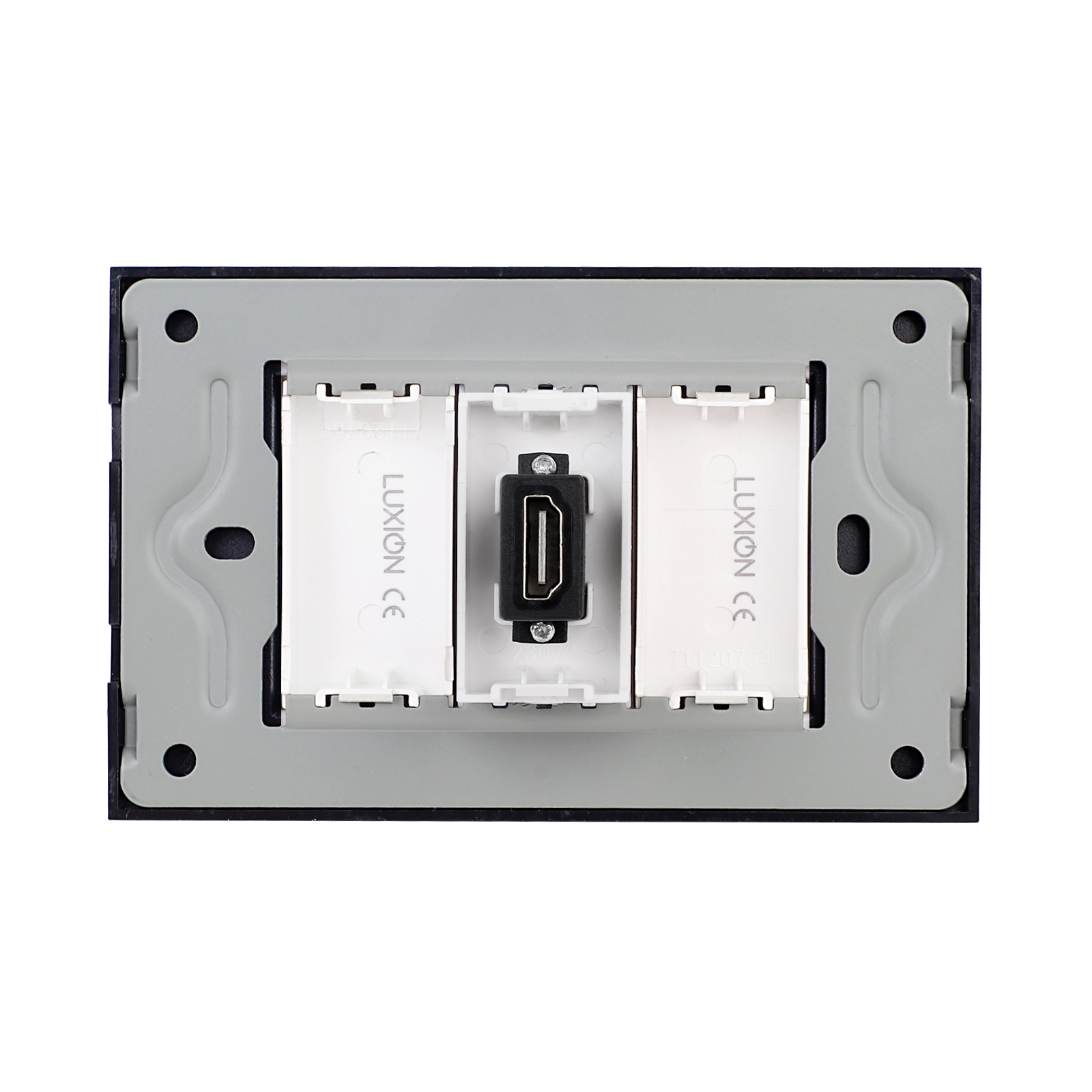 Priza HDMI cu 2 Taste False LUXION, Rama Sticla, IP44 - imagine 8