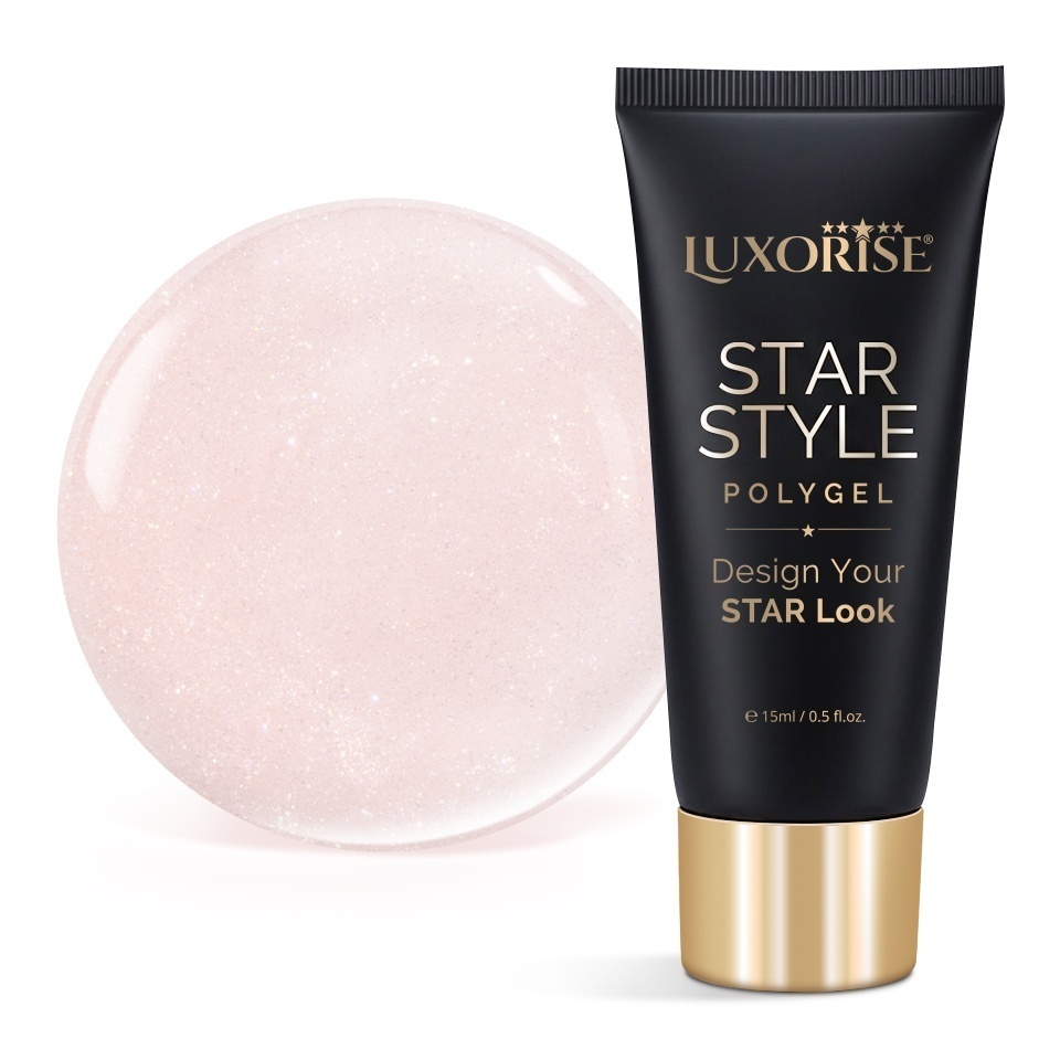 Polygel LUXORISE STAR STYLE - STAR VIBE Collection, Champagne Veil, 15ml