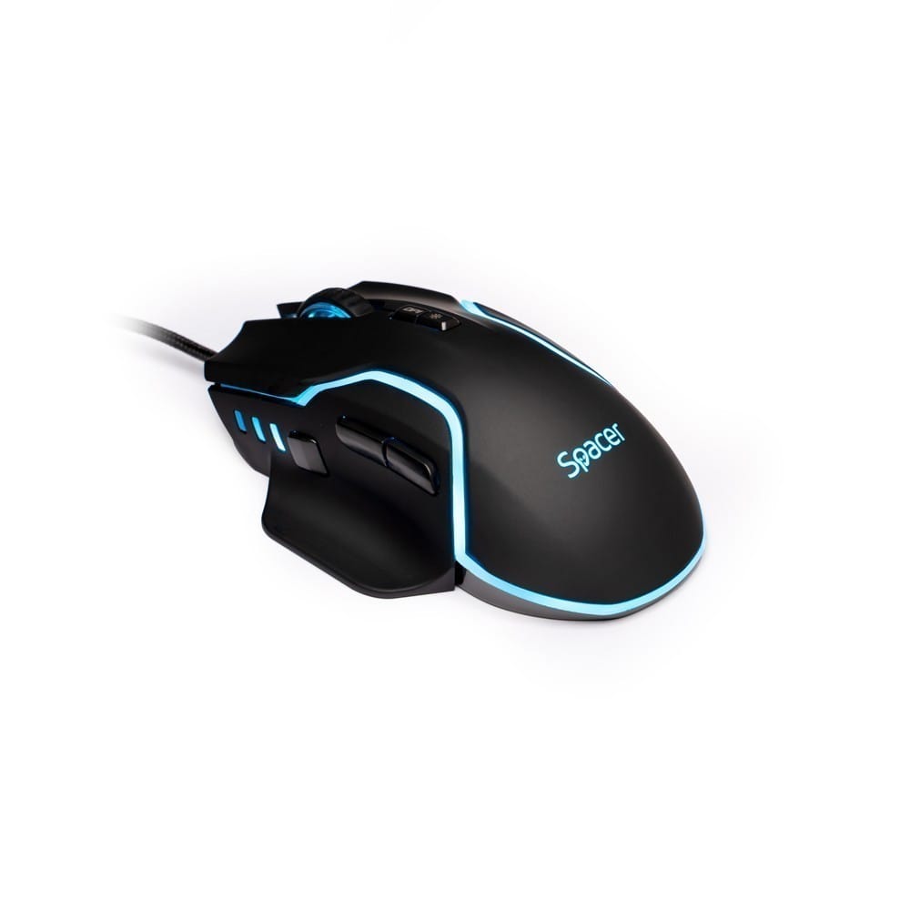 Mouse Gaming Spacer SPGM-ALIEN-RACE, 12000 DPI, Negru - imagine 2